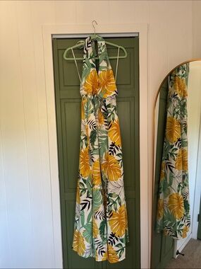 HYFVE Green, Yellow & White Tropical Maxi Dress